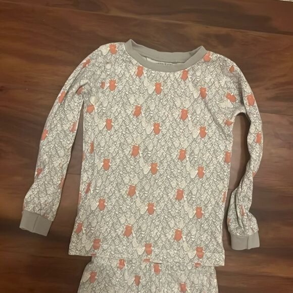 Toddler Pajama Set Bear & Tree Pattern Long Sleeve Cotton Unisex Sleepwear - Picture 3 of 9